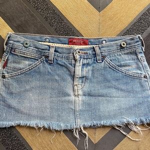 Hollister Distressed Jean Mini Skirt